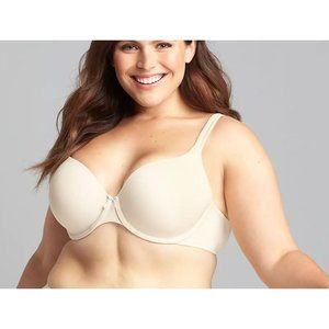 CACIQUE cotton lightly lined t shirt bra in beige size 46DD